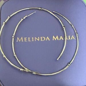 Melinda Maria Big A$$ Gold Hoop Earrings